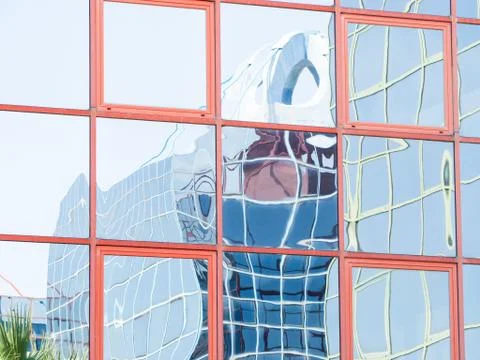 Glass reflection colored Stock Photos