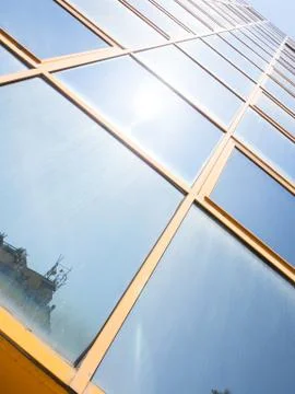 Glass reflection colored Stock Photos