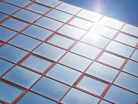 Glass reflection colored Stock Photos