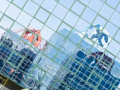 Glass reflection colored Stock Photos