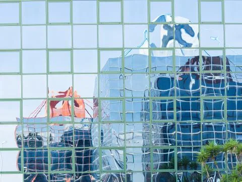 Glass reflection colored Stock Photos