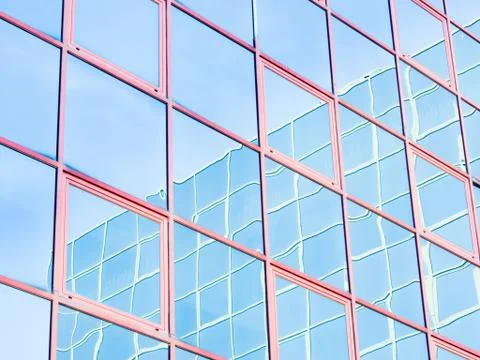 Glass reflection colored Stock Photos