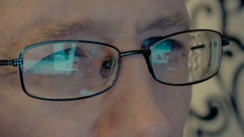 Glass reflection of your computer screen. Stock Footage 107262596