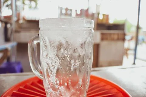 A glass of refreshing ice cube Stock-Fotos