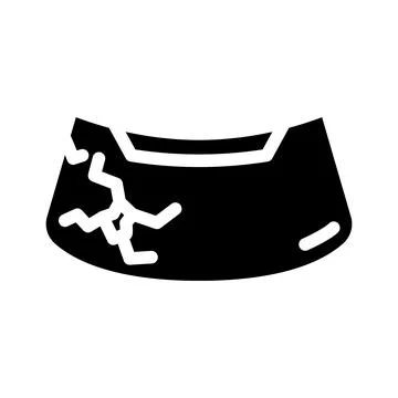 Glass replacement glyph icon vector illustration Stock Illustration