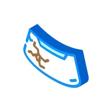 Glass replacement isometric icon vector illustration Stock Illustration