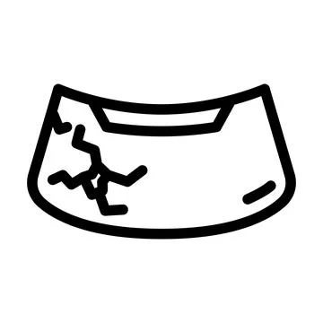 Glass replacement line icon vector illustration Stock Illustration