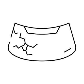 Glass replacement line icon vector illustration Stock Illustration