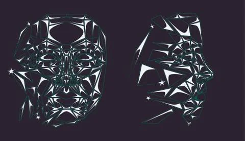 Glass robot Stock Illustration