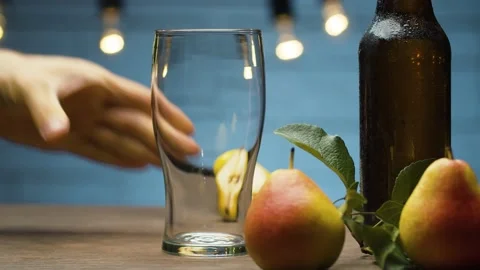 Glass rolling on the table Stock Footage 142737263