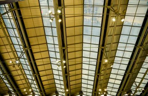 Glass roof pattern Stock Photos