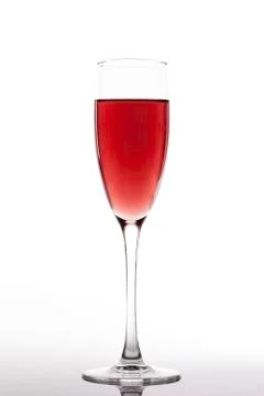 Glass of rose wine on a white background Stock Photos