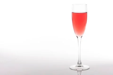 Glass of rose wine on a white background Stock Photos