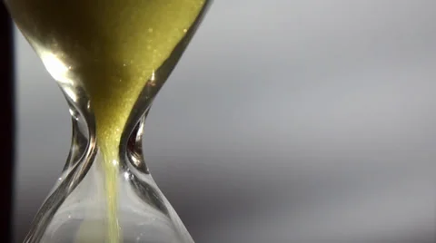 Glass Sand Clock Stock Footage 37380552