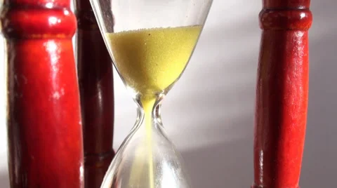 Glass Sand Clock Video stock 37380640