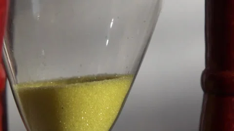 Glass Sand Clock Video stock 37380770