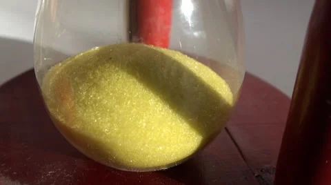 Glass Sand Clock Video stock 37380795