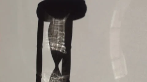 Glass Sand Clock Video stock 37380943