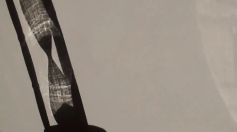 Glass Sand Clock Video stock 37381051