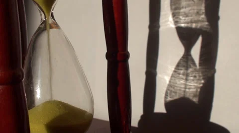 Glass Sand Clock Video stock 37381070