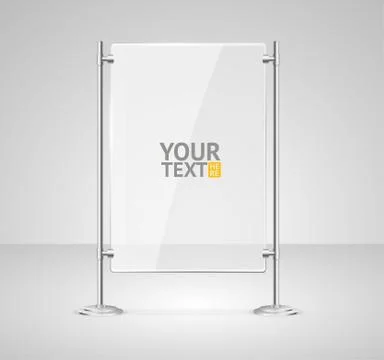 Glass Screen Banner. Vector Illustrazione stock