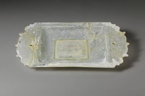 Glass serving dish Second half of the 1st2nd century A.D. Roman Colourless .. 写真素材