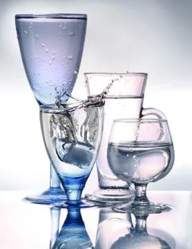 Glass set Stock Photos