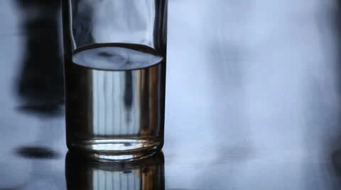 Glass shaking Stock Footage 22557766