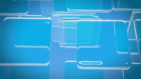 Glass shape loop background 3d render Video stock 313439203