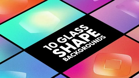 Glass Shapes Backgrounds Stock After Effects