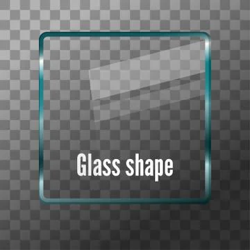 Glass shapes with reflections. Vector illustration for design Stock Illustration