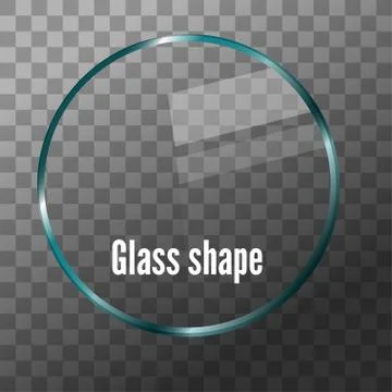 Glass shapes with reflections. Vector illustration for design Stock Illustration