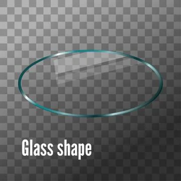 Glass shapes with reflections. Vector illustration for design Stock Illustration