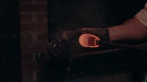 Glass shaping Video stock 7770325