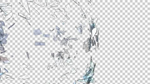 Glass shatter side Video stock 41506547