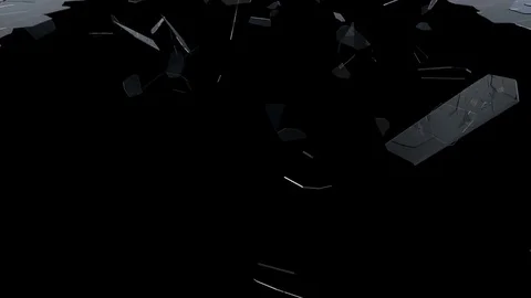 Glass Shattering Exploding Shards Broken 4K Video stock 84608804