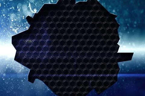 Glass shattering to show dark pattern Stock Illustration