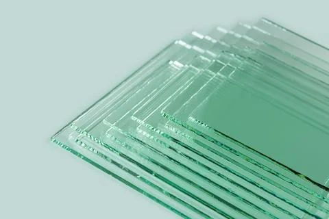 Glass sheets, super clear float glass panels Stock Photos