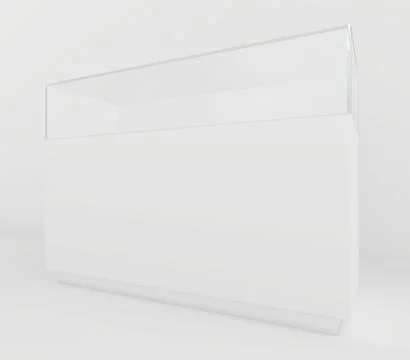 Glass Showcases. 3d render on a gray background Stock Illustration