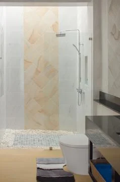 Glass shower Foto stock