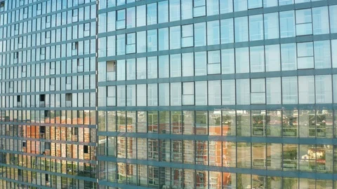Glass Skyscraper Buildings in Klaipeda, Lithuania Video stock 95458053
