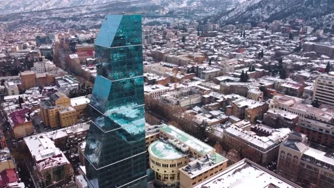 Glass Skyscraper In The City Stock Footage 168959562