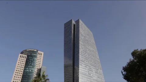 Glass skyscraper Stock Footage 129529214