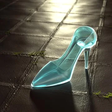 Glass Slipper. Stock Illustration