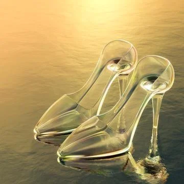 Glass Slipper. Stock Illustration