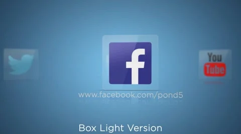 Glass Social Logo 4 Versions Stock After Effects