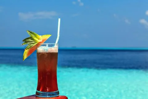 Glass of the soft drink Foto stock