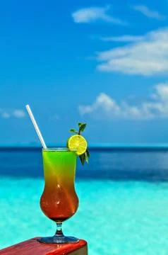 Glass of the soft drink 스톡 사진