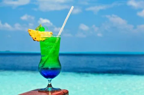 Glass of the soft drink 스톡 사진