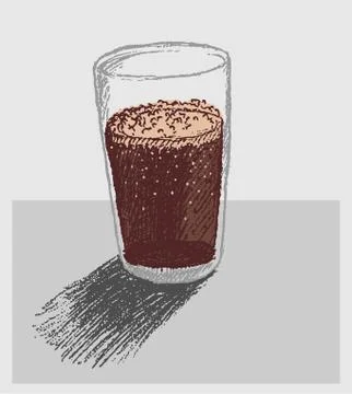 A glass of softdrink doodle vector Stock Illustration